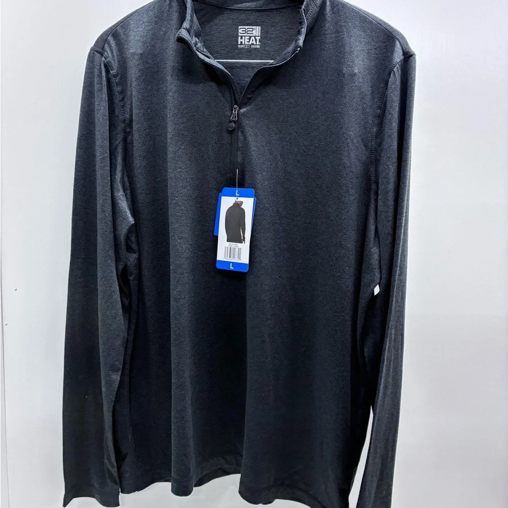 32‎ Degrees Black Long-Sleeve Quarter-Zip Performance Pullover